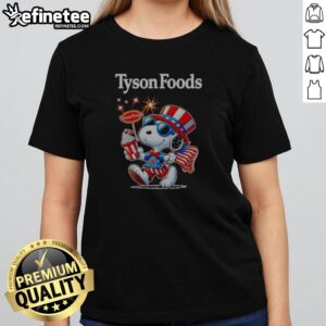 Funny Snoopy X Tyson Foods Fourth Of July American 250 Years 1776 2026 Fireworks girlt shirt featuring a fun graphic design