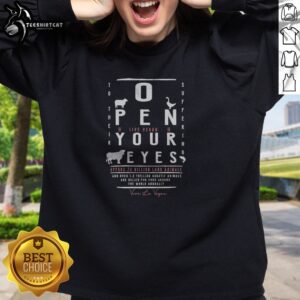 Pretty Open Your Eyes To Their Suffering Live Vegan Approx 72 Billion Land Animals Sweatshirt in a cozy setting