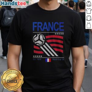 Pretty France National Team Est 1919 World Cup 2026 Soccer Football Fan Shirt displayed on a hanger