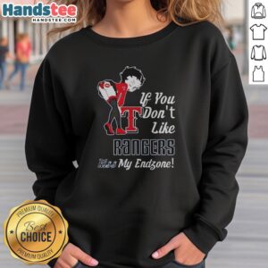 Original BB Bending Over Texas Rangers If You Don'T Like Rangers Kiss My Endzone sweatshirt in vibrant colors