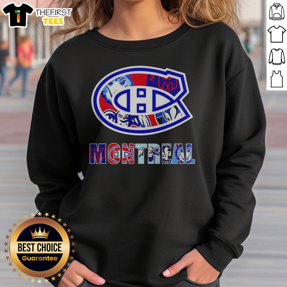 awesome-montreal-sports-teams-logos-sweatshirt Awesome Montreal Sports Teams Logos Sweatshirt featuring vibrant team logos and a cozy fit