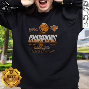 Funny New York Knicks 2025 2026 Finals Champions National Basketball Association Team sweatshirt featuring bold team graphics on a comfortable pullover