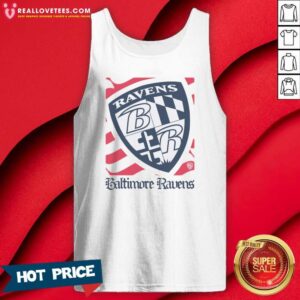 Premium Baltimore Ravens American Heritage Wordmark tank top optimized for showcasing vibrant team spirit.