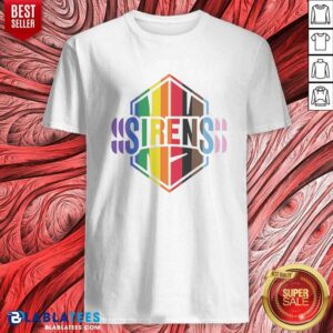 Awesome New York Sirens Pride LGBTQ Rainbow Flag shirt optimized, showcasing vibrant rainbow colors on a classic tee.