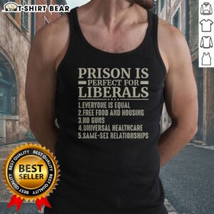Top Prison Is Perfect For Liberals Tank Top featuring a bold graphic design for liberals.