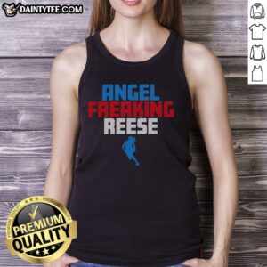 Nice WNBA Angel Freaking Reese Tank top featuring a vibrant graphic design.