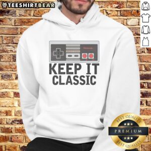 Funny Keep It Classic Old School Retro Vintage 1970s 80s 90s Hoodie displayed in a vibrant setting