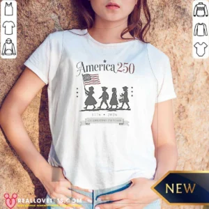 Original America 250th Anniversary Fourth Of July Independence Day 1776 2026 V-Neck Shirt
