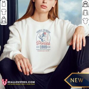 Official Pueblo Colorado Ponies 1889 Colorado State League Baseball Club Sweatshirt