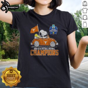 Pretty Snoopy Texas Longhorns 2026 NCAA Softball National Champions Oklahoma City Ladies shirt featuring Snoopy and Longhorns logo