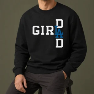 Awesome Los Angeles Dodgers LA Girl Dad Sweater