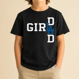 Hot Los Angeles Dodgers LA Girl Dad Kids T-Shirt