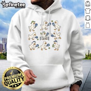 Pretty Funny Goose Pickleball Cute hoodie featuring a whimsical design perfect for pickleball lovers.