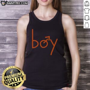 Pretty Boy Gender Symbol Icon Tank top featuring a bold gender symbol graphic on a sleeveless casual top