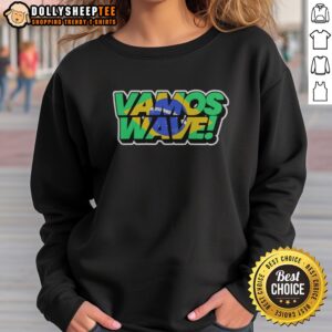 Premium Brazil Vamos Wave Ordem E Progresso Sweatshirt featuring vibrant colors and comfortable fit