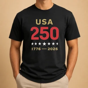 Pretty USA 250 1776 2026 Patriotic American Independence Anniversary