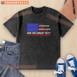 Hot Chaos Corruption Cruelty T-Shirt depicting class war themes and rising costs, perfect for social justice advocates.