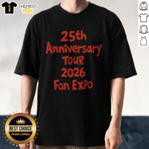 Pretty 25th Anniversary Tour 2026 Fan Expo Shirt featuring vibrant graphics for fans.