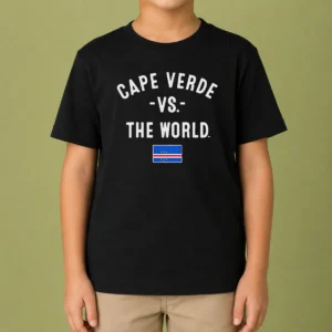 Original Cape Verde Vs The World National Team Pride Patriotic Country Flag World Cup 2026 Kids T-Shirt