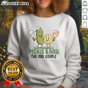 Original Pickle And Ball The Odd Couple Pickleball Matching Sweatshirt featuring playful graphics and comfortable fit.