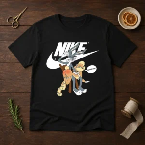 Nice Nike Bugs Bunny Spanking Lola t shirt featuring a classic cartoon graphic on a comfortable cotton fabric