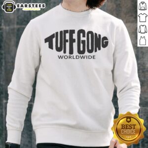 Funny Tuff Gong Worldwide sweatshirt featuring a vibrant graphic design on a cozy fabric.