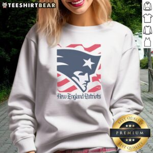 Official New England Patriots American Heritage Wordmark Sweatshirt featuring the iconic team logo.