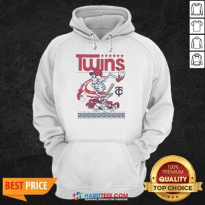 Official Minnesota Twins Grateful Dead Skeleton Skateboard hoodie optimized image showing front view of black pullover hoodie