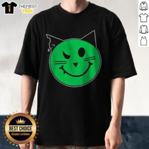 Nice Taliesin Wearing Meowmeowz Logo Shirt displayed on a model, perfect for casual wear.