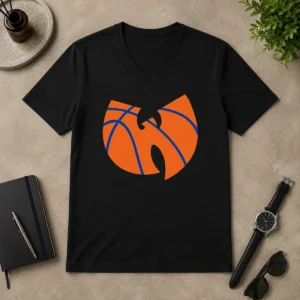 Official Wu Tang Clan X New York Knicks Logo V-Neck Shirt