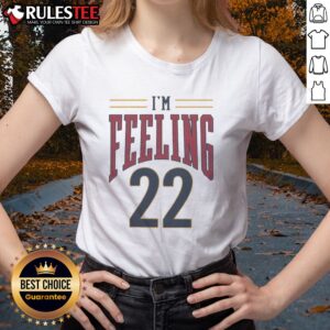 Nice Cleveland Cavaliers I'M Feeling 22 Basketball Team NBA Logo Ladies Shirt displayed on a neutral background.