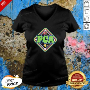 Hot CF PCA 4 Baseball Diamond Mascot Design Logo And Team Pride Sport Performance V-Neck Shirt