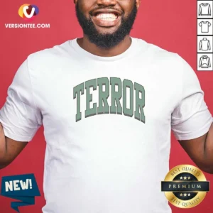 Premium Terror Still Suffer Basketball shirt optimized showing short-sleeve crewneck cotton fabric in black