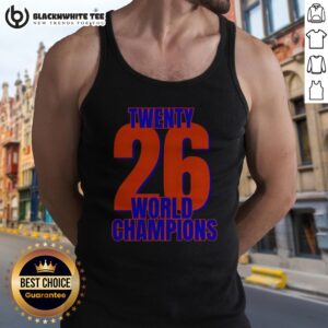 Official New York Yankees Twenty 26 World Champions Tank Top featuring team graphics and a comfortable fit