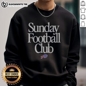 Premium Buffalo Bills Sunday Football Club Sweashirt featuring team colors and logo.