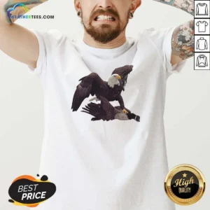Official Bald Eagle Attacking Canada Goose V-Neck Shirt