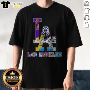 Good Los Angeles Sports Teams LA Logos Shirt featuring vibrant team logos on a comfortable fabric.