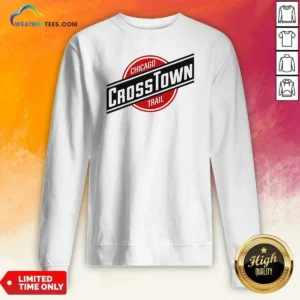 Original Chicago Crosstown Trail City Hiking Urban Route Path Outdoors Transit Map Sweatshirt