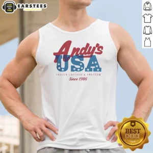 Pretty Andys USA Frozen Custard And Freedom Since 1986 Tank Top