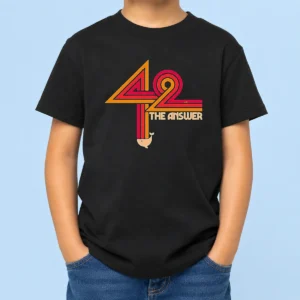 Pretty The Hitchhiker'S Guide To The Galaxy 42 The Ultimate Answer kids t shirt featuring a fun sci-fi graphic design