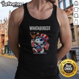 Pretty Snoopy X Whataburger Fourth Of July American 250 Years 1776 2026 Fireworks tank top featuring vibrant fireworks design.