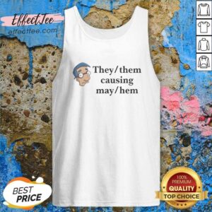 Hot They Them Causing Mayhem Milhouse Van Houten The Simpsons Meme tank top optimized for vibrant display.