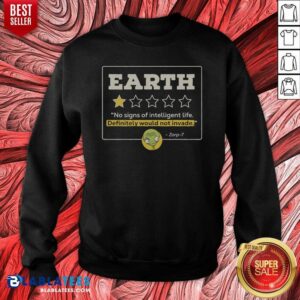 Pretty Earth One Star Review Zorp 7 Alien Sweatshirt