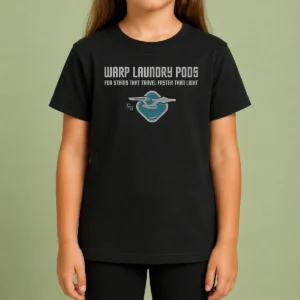 Original Warp Speed Laundry Pods Fast Stain Removal Geek Kids T-Shirt