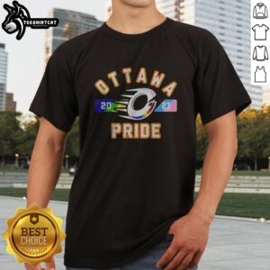 Top Ottawa Charge Pride Month Shirt displayed on a plain background, showcasing vibrant colors and design.