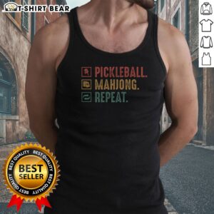Good Pickleball Mahjong Repeat Tank top featuring a fun graphic design perfect for sports enthusiasts.