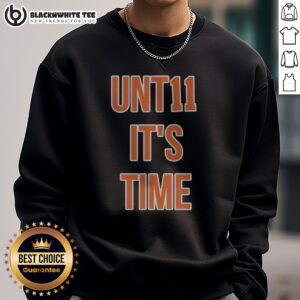 Funny New York Knicks Unt11 It'S Time Sweatshirt showcasing a vibrant design perfect for basketball fans.