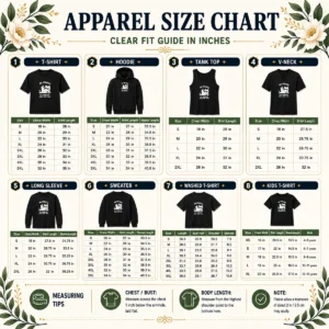 Size chart for Awesome Cat Wearing Sunglasses Be Useless So Nobody Can Use You with measurements in inches and cm