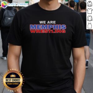 Hot Memphis Wrestling We Are Memphis Wrestling Official Logo Graphic Shirt featuring a bold logo design.
