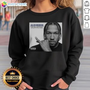 Funny Jalen Brunson New York Knicks NBA Champions 2026 The Blueprint The Gift The Curse Sweashirt in navy blue crewneck sweatshirt